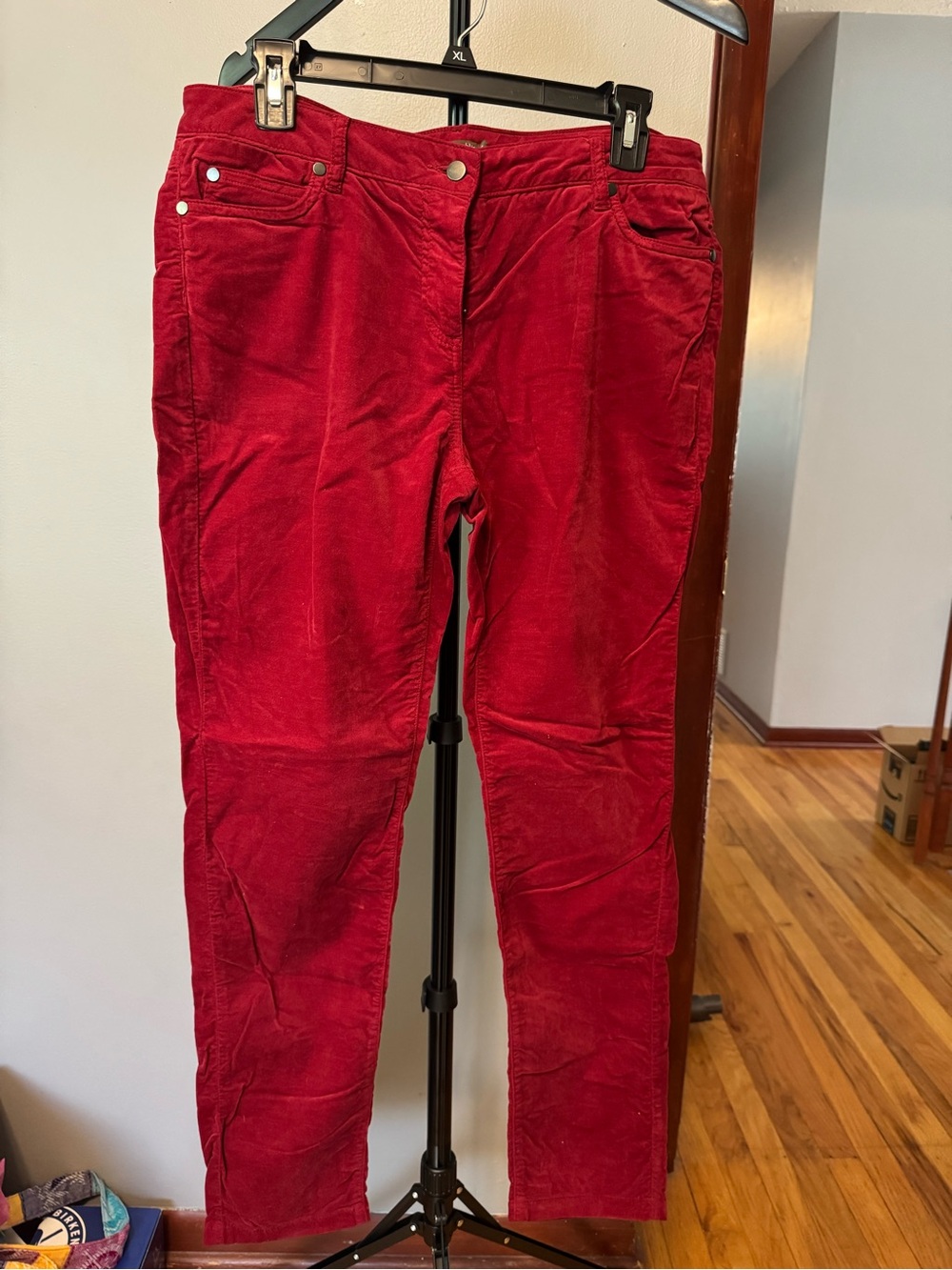 Women’s Red Velvet Corduroy Jeans